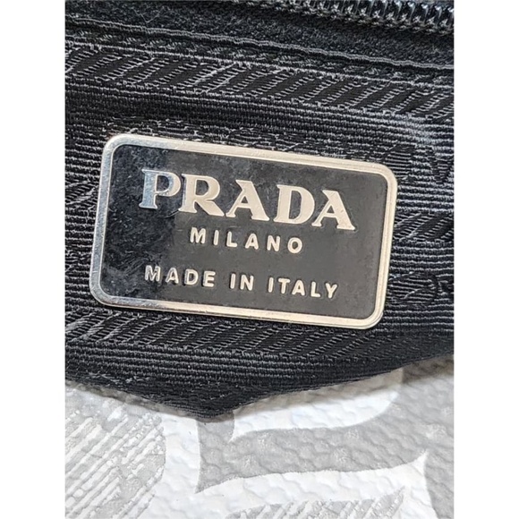 Authentic Prada Triangle Nylon Shoulder Bag Black - Picture 7 of 12